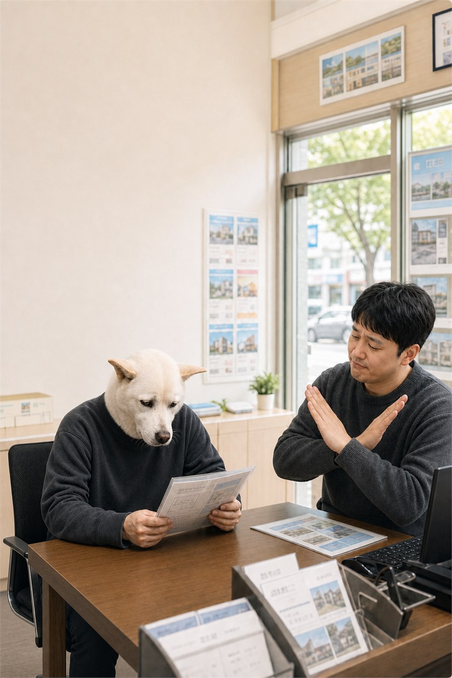 부동산 중개사에게 보증보험 조건을 문의하는 사용자